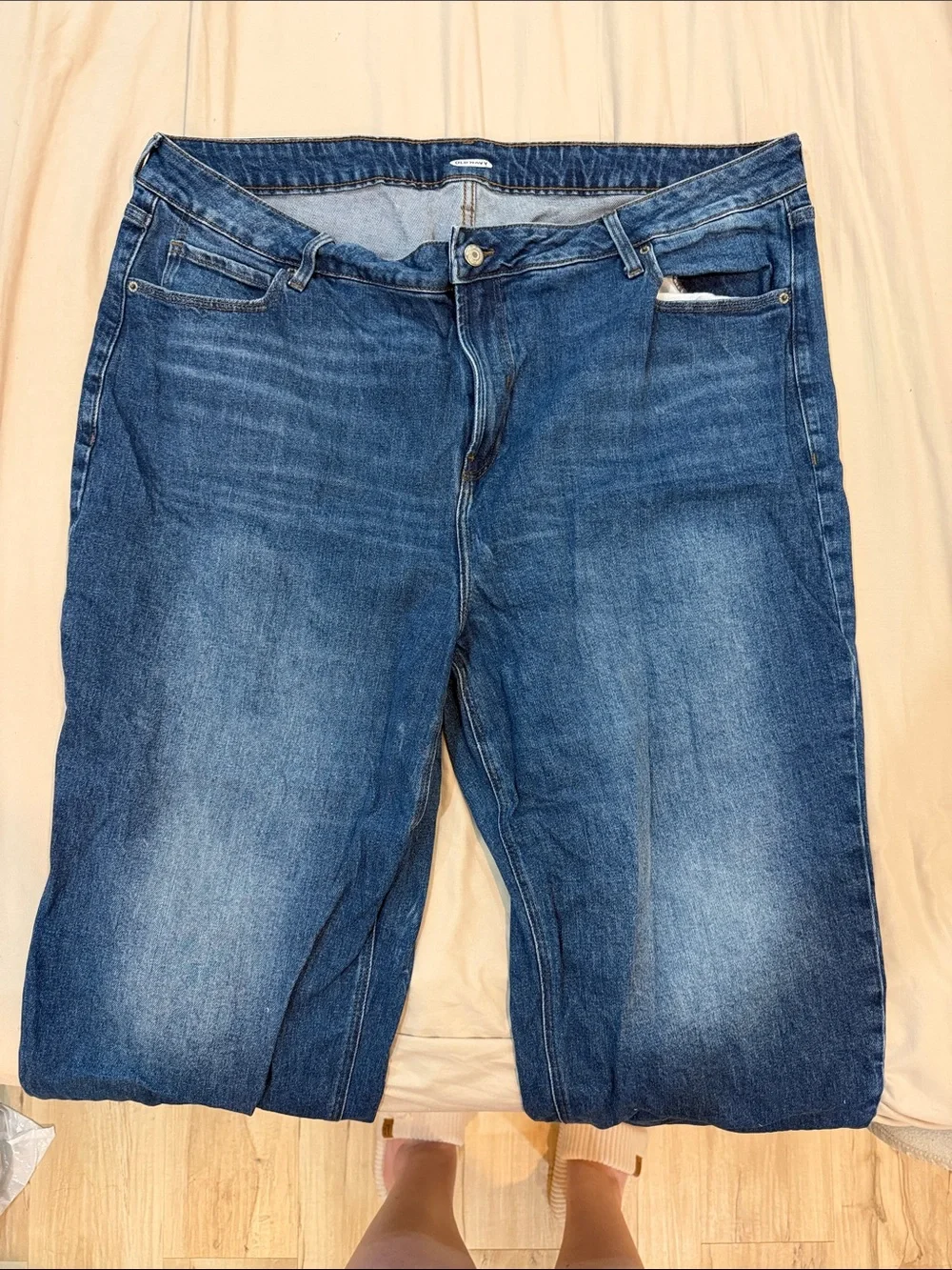 Old Navy Blue Straight-Leg Women's Jeans